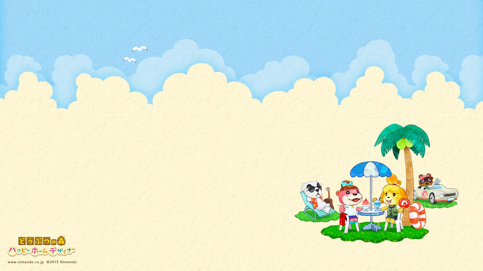 Cute Summer Animal Crossing Happy Home Designer Wallpaper From