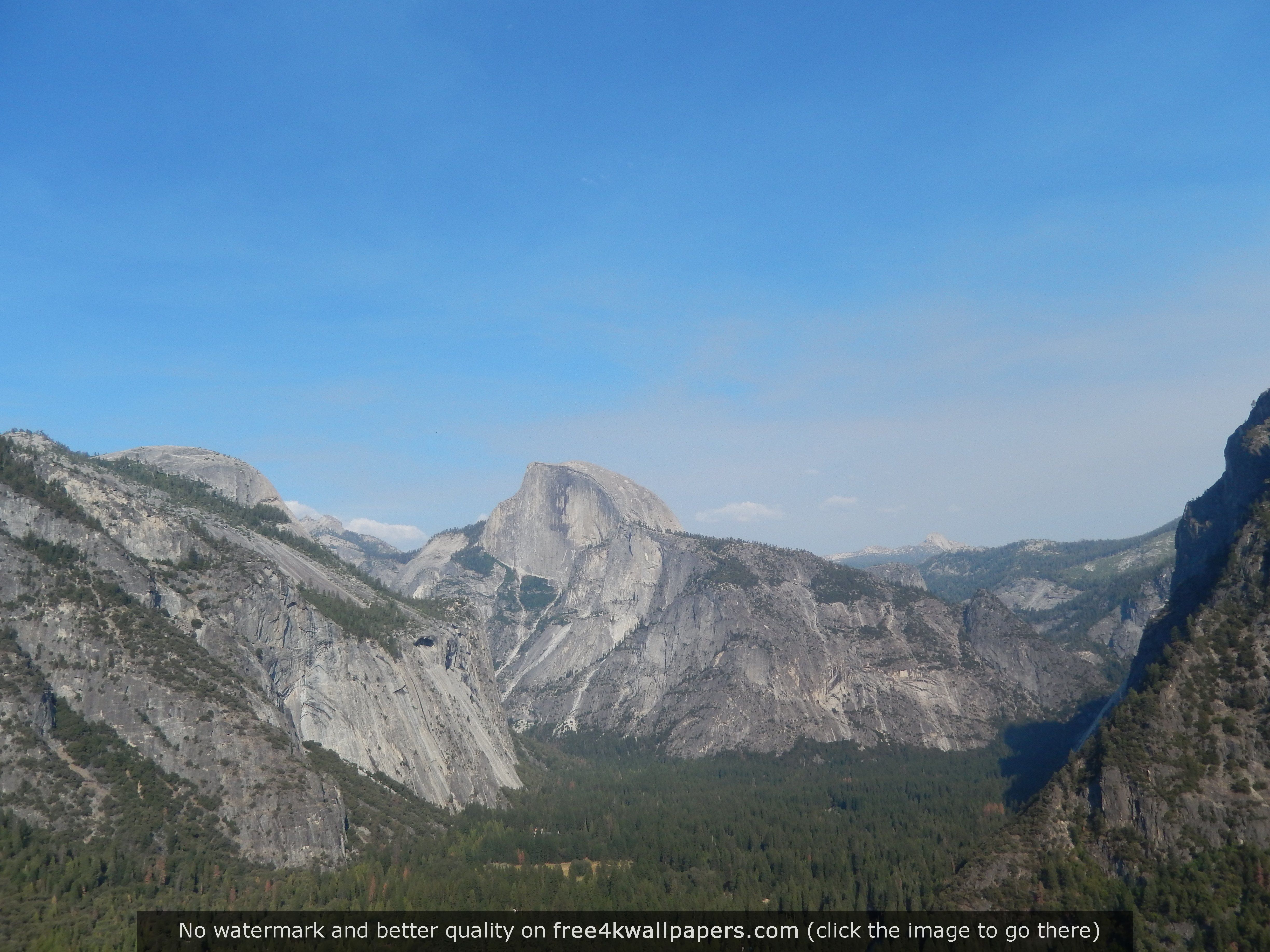 Yosemite Half Dome In August 4k Wallpaper