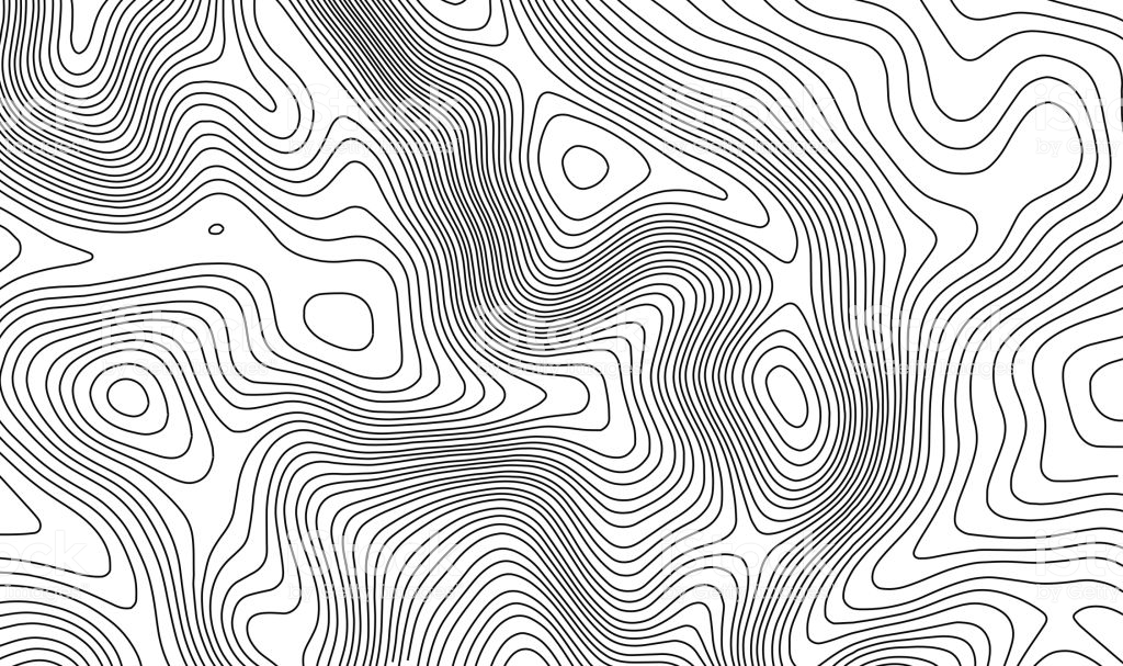 Topographic Map Contour Background Topo With Elevation