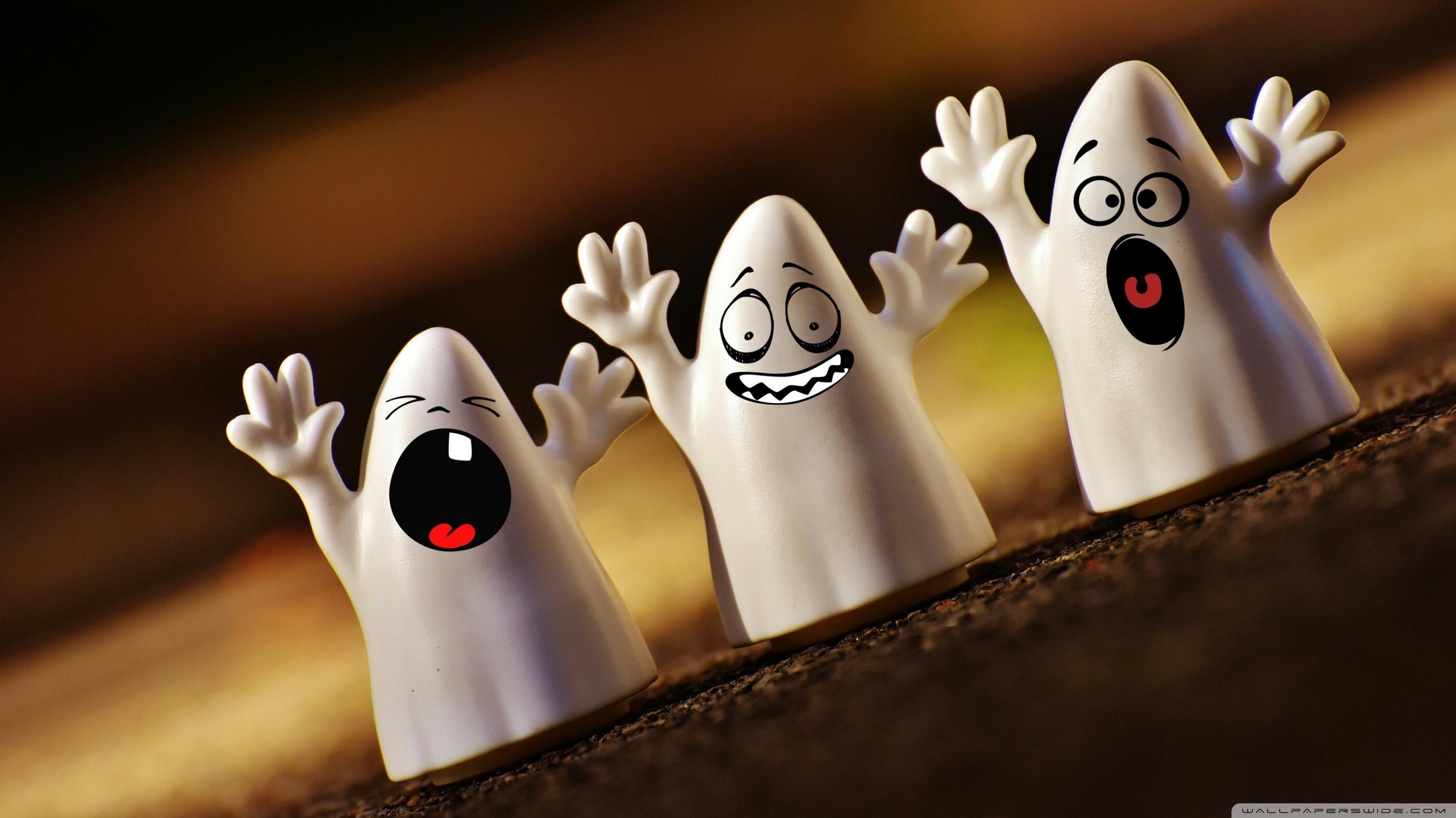Cute Ghosts Halloween Ultra HD Desktop Background Wallpaper For