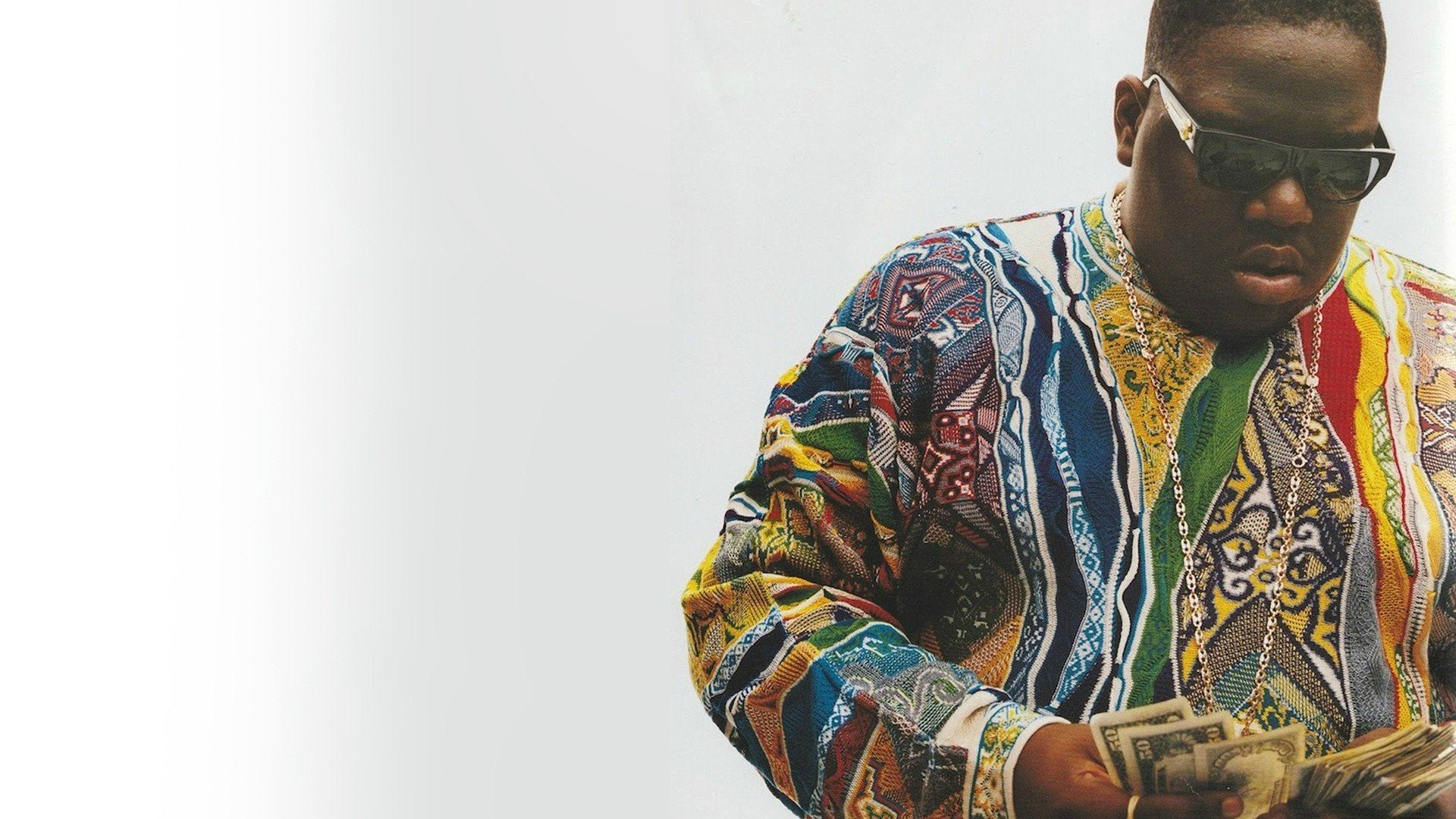 The Notorious B I G Pictured In Coogi Sweater