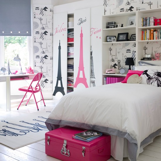 Paris Theme Girl S Bedroom Teenage Girls Ideas Housetohome