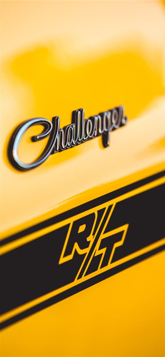 Yellow Dodge Challenger iPhone Wallpaper