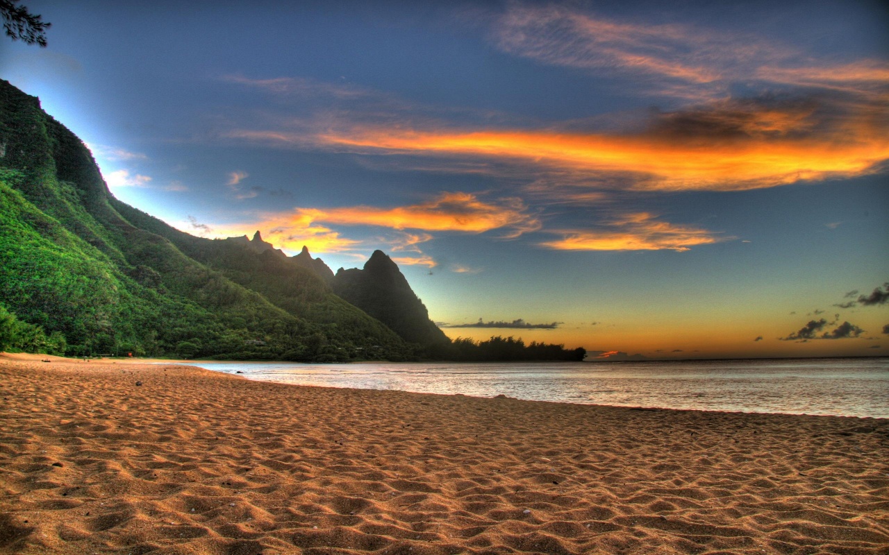 Beach Sunset Desktop Pc And Mac Wallpaper