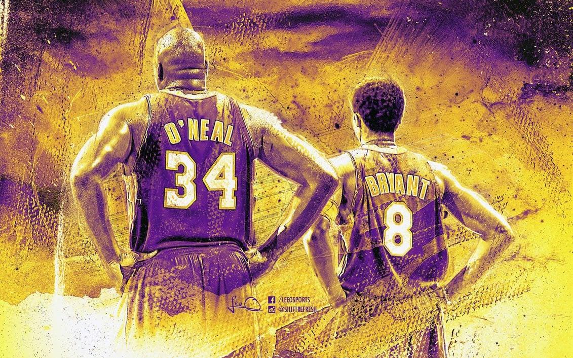 Check Out My Wallpaper Design Tribute To Shaq Kobe R Lakers