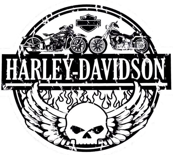 Harley Davidson Logo Black And White Wallpaper