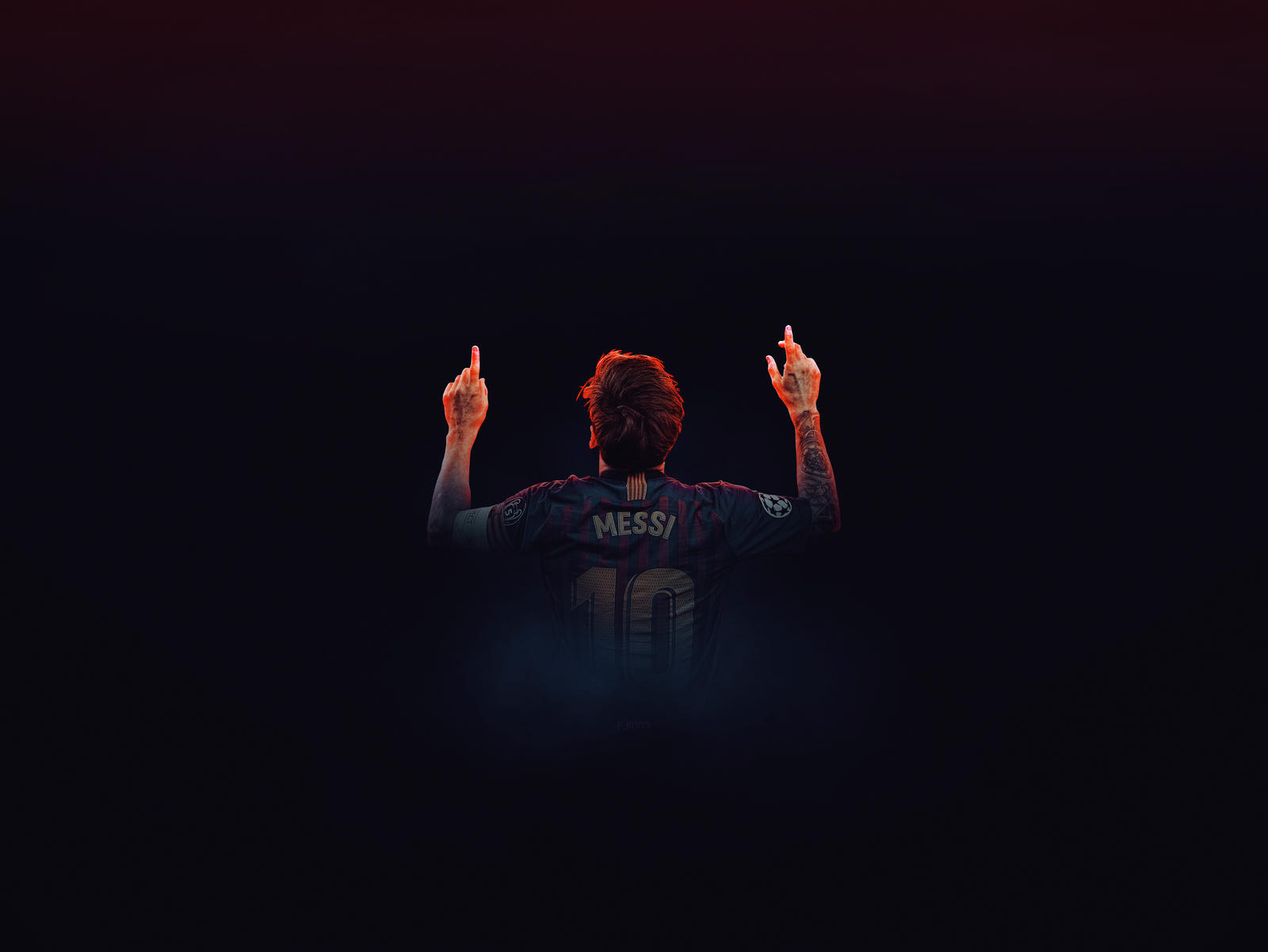 Lionel Messi Dark Desktop Wallpaper