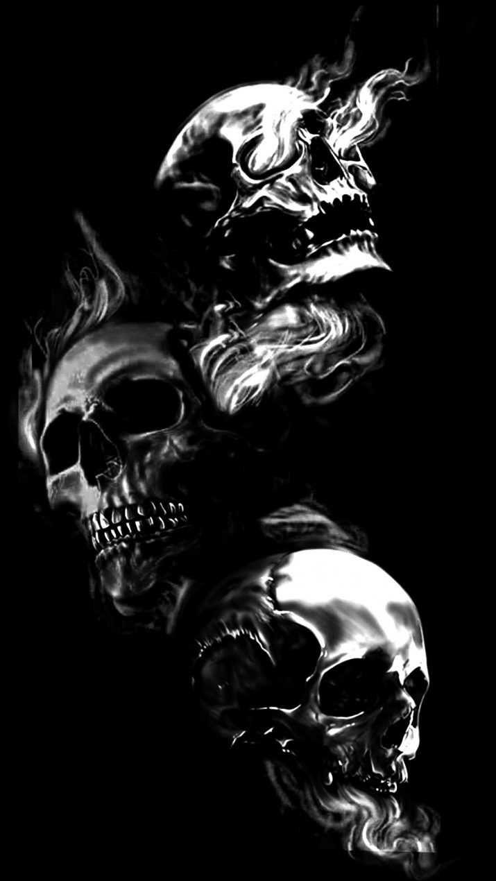 Skull Black And White Wallpaper