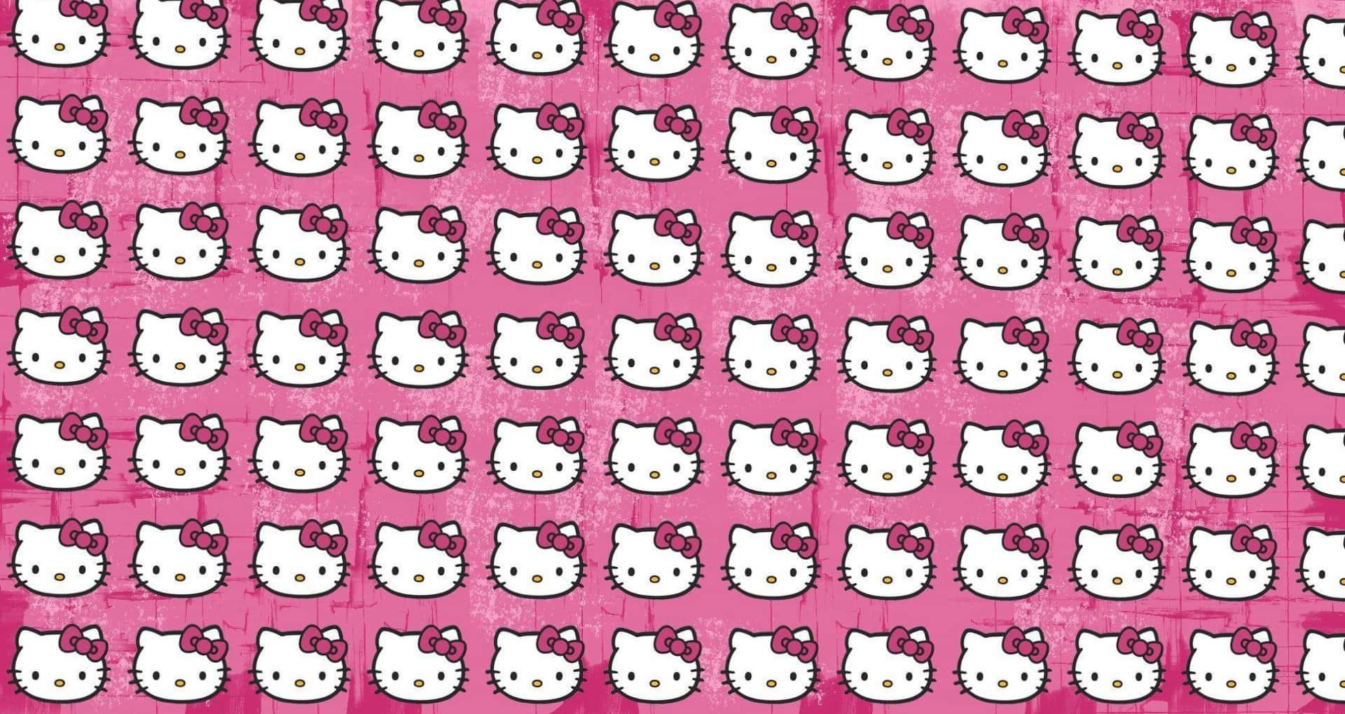 Hello Kitty Laptop Pink Collage Wallpaper