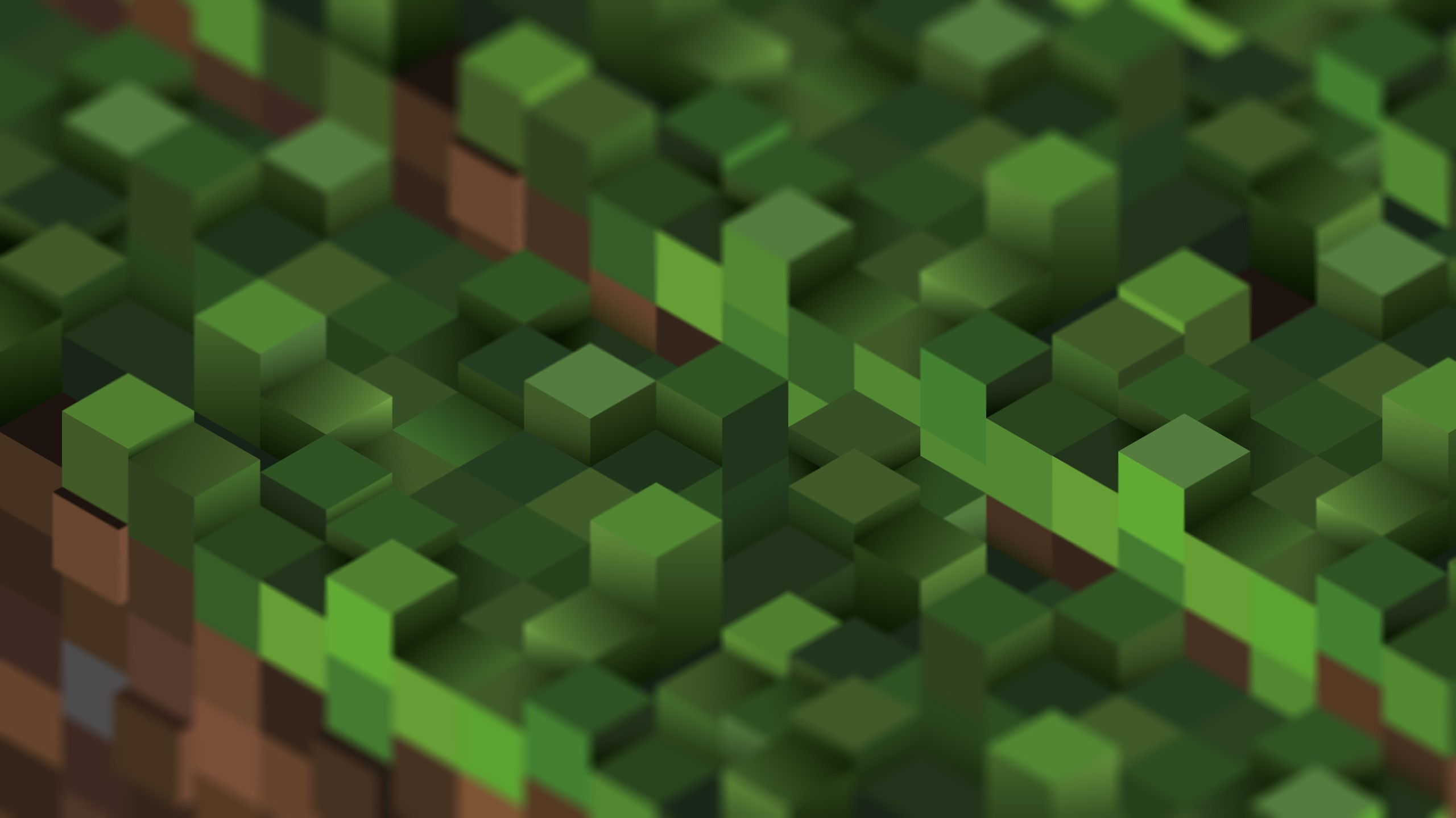 Video Games Wallpaper Grass Minecraft Cubes