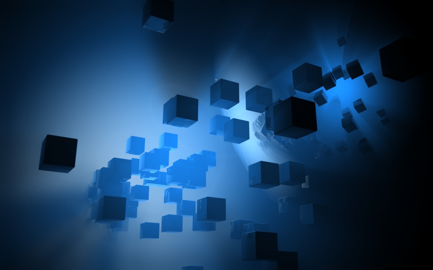 3d Blue Cubes Nexus Wallpaper
