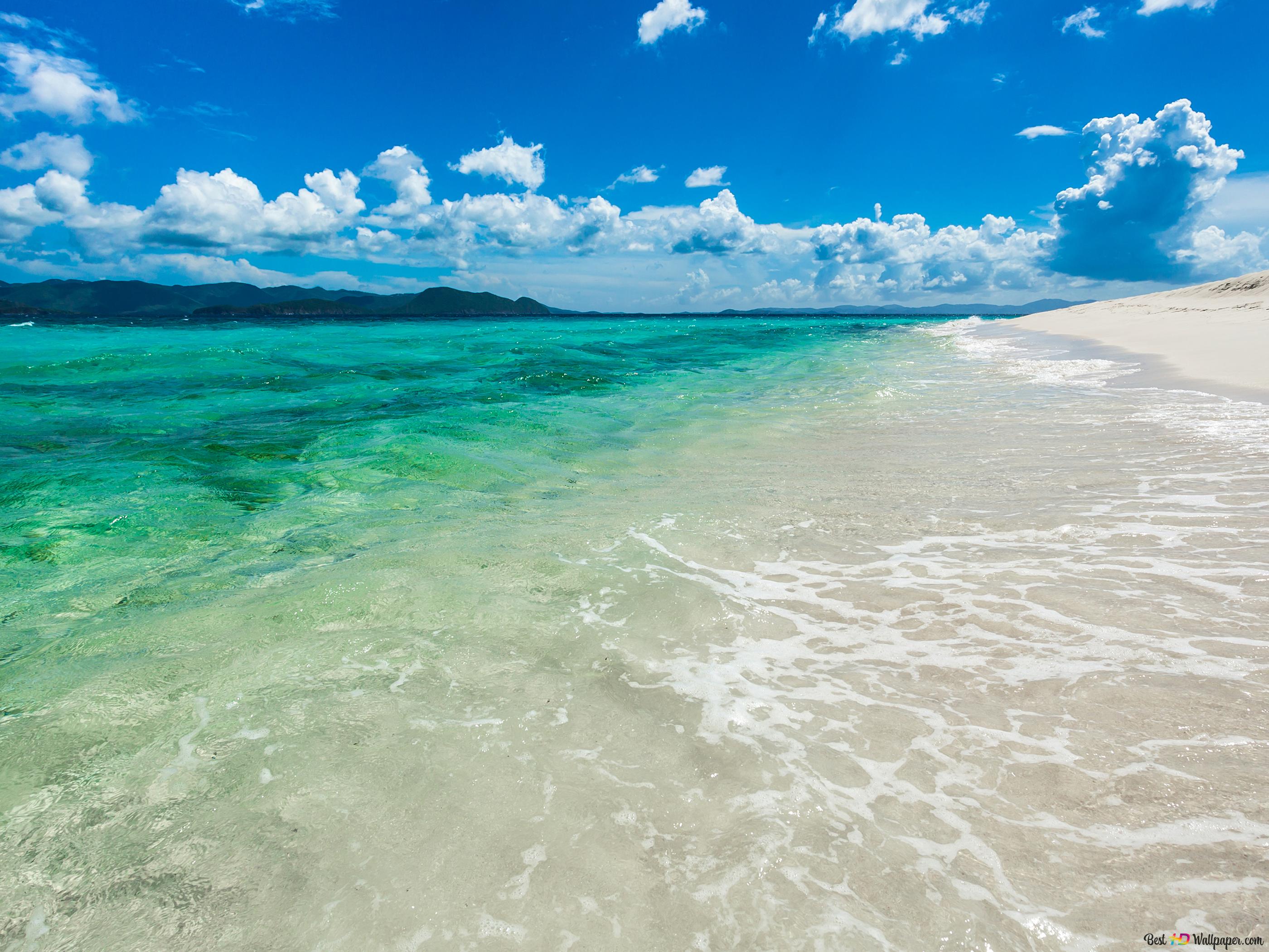 White Beach 4k Wallpaper