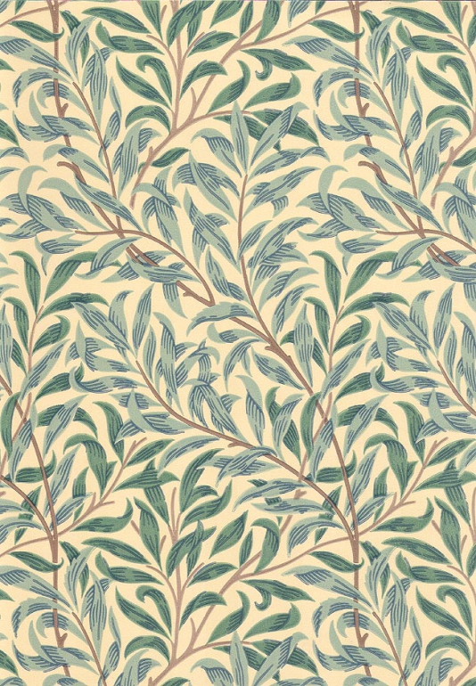 Minor Wallpaper Climbing Small Willow Leaf Print On Cream