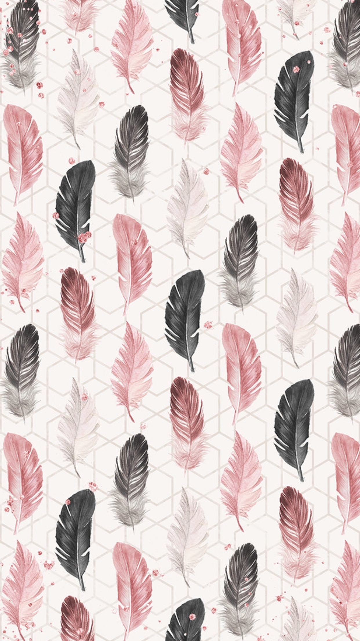 Feather Pattern Oi Wallpaper Screen