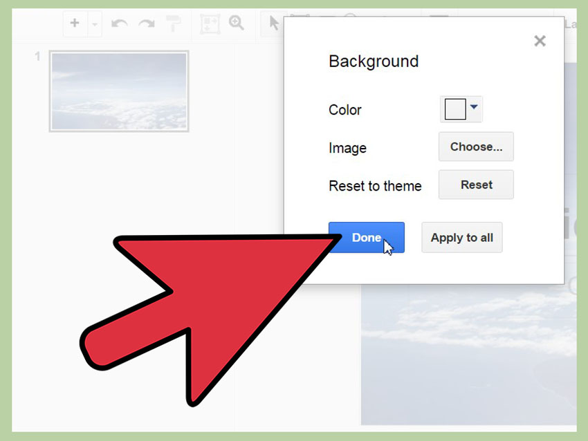 set background template in google docs