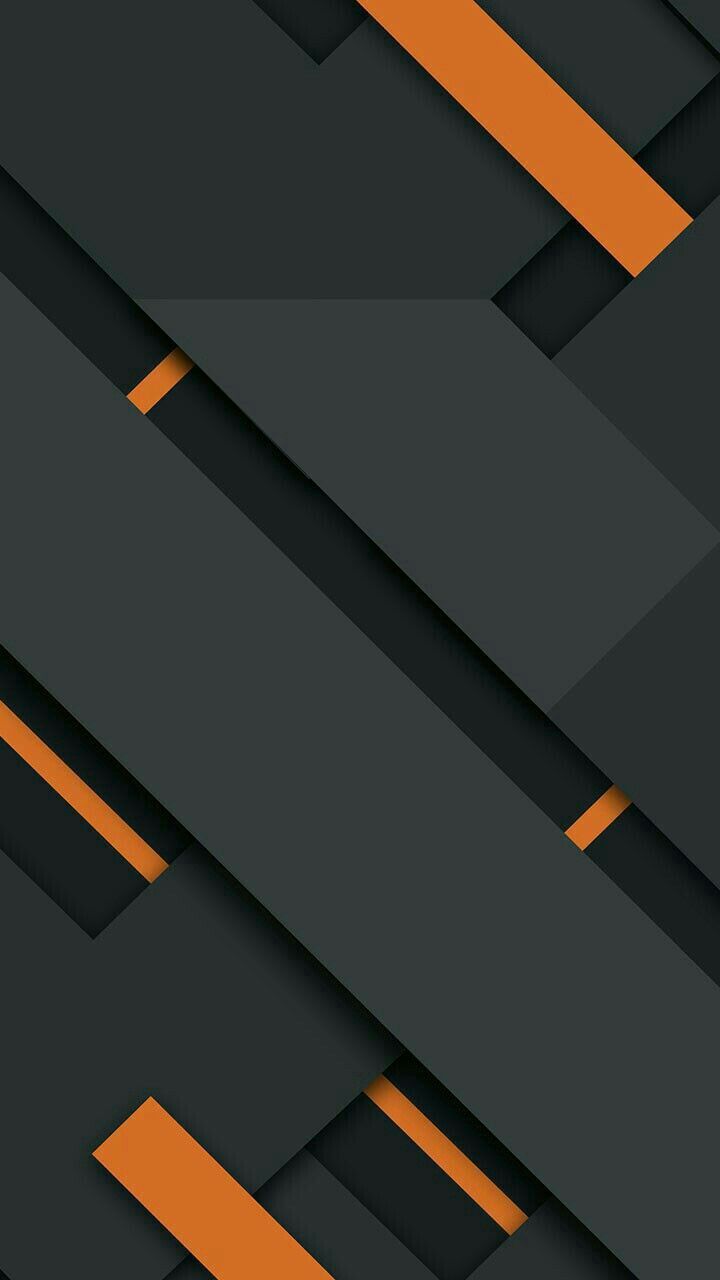 Orange Black Abstract In