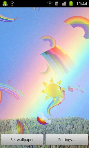 Rainbow Live Wallpaper App for Android