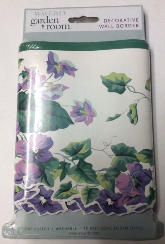 Waverly Garden Bloom Sweet Violets Wallpaper Border 15ft Pre Pasted