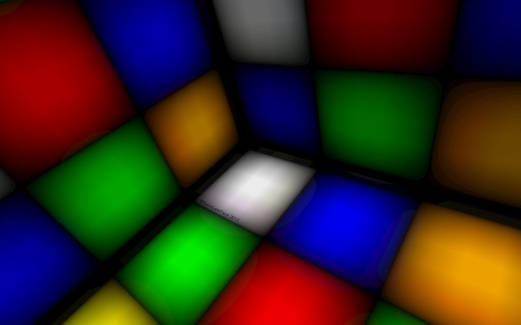 Rubiks Cube Wallpaper by SwissLetsPaint 1024x640