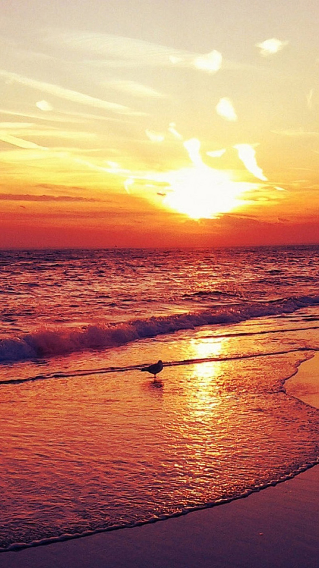 Sunset Beach Landscape iPhone Wallpaper