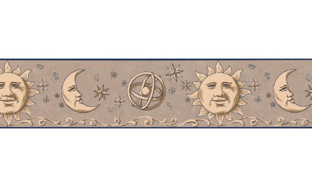 Home Sun Moon and Stars Wallpaper Border TM75056