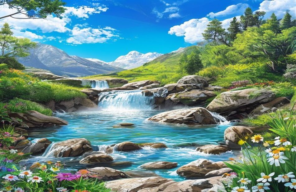 Mountain Spring Wallpaper