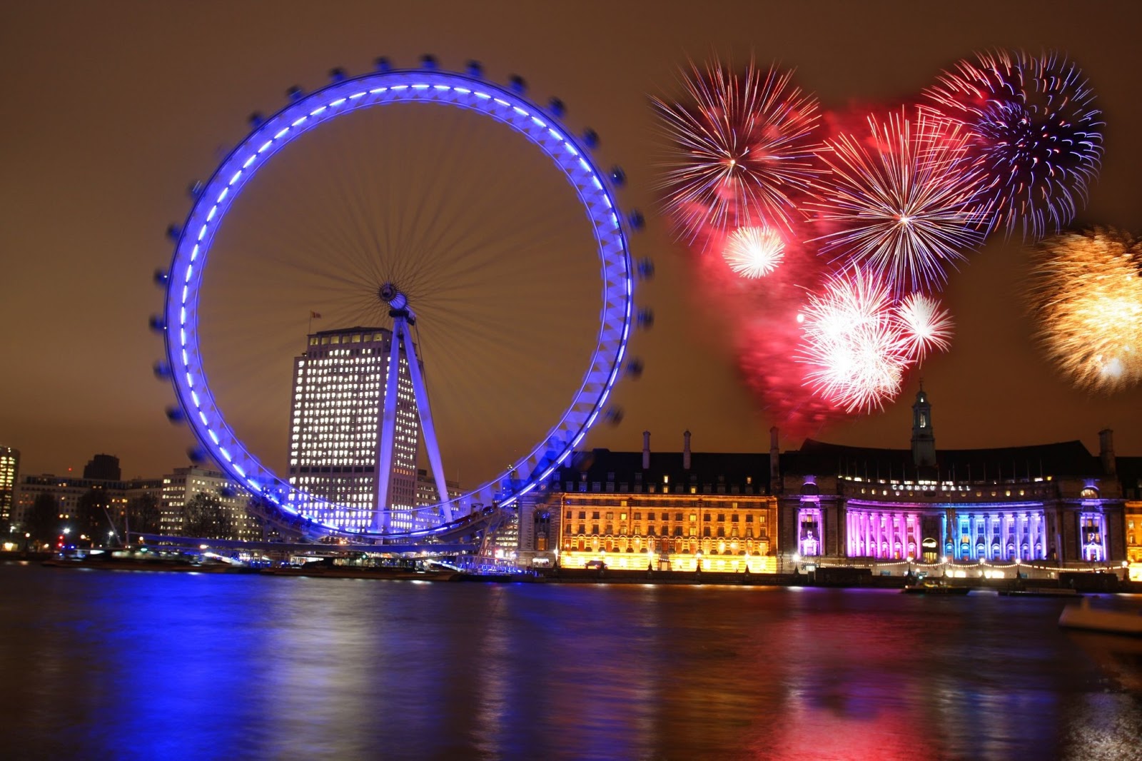 London Eye Night High Resolution Image 1080p