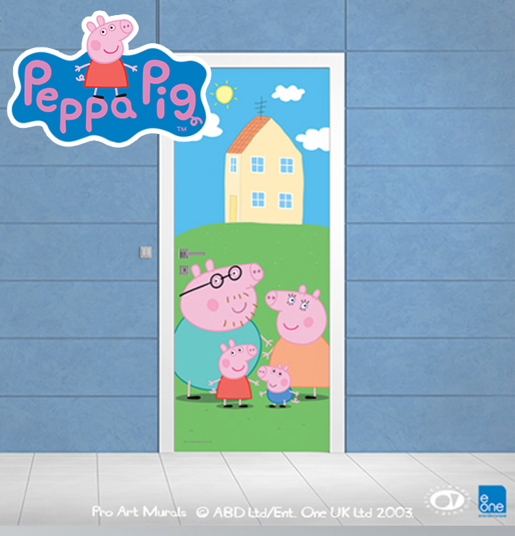 Peppa Pig Door Murals Four Designsthe Block Shop Channel