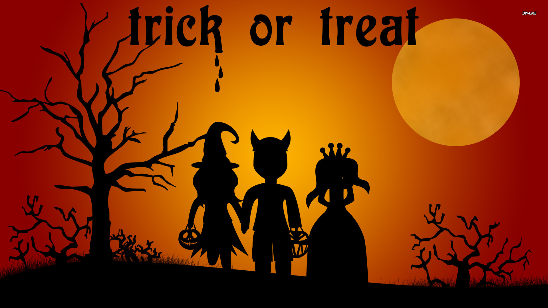 Trick Or Treat Of Halloween Free Wallpaper Background Wallpaper Image For  Free Download - Pngtree