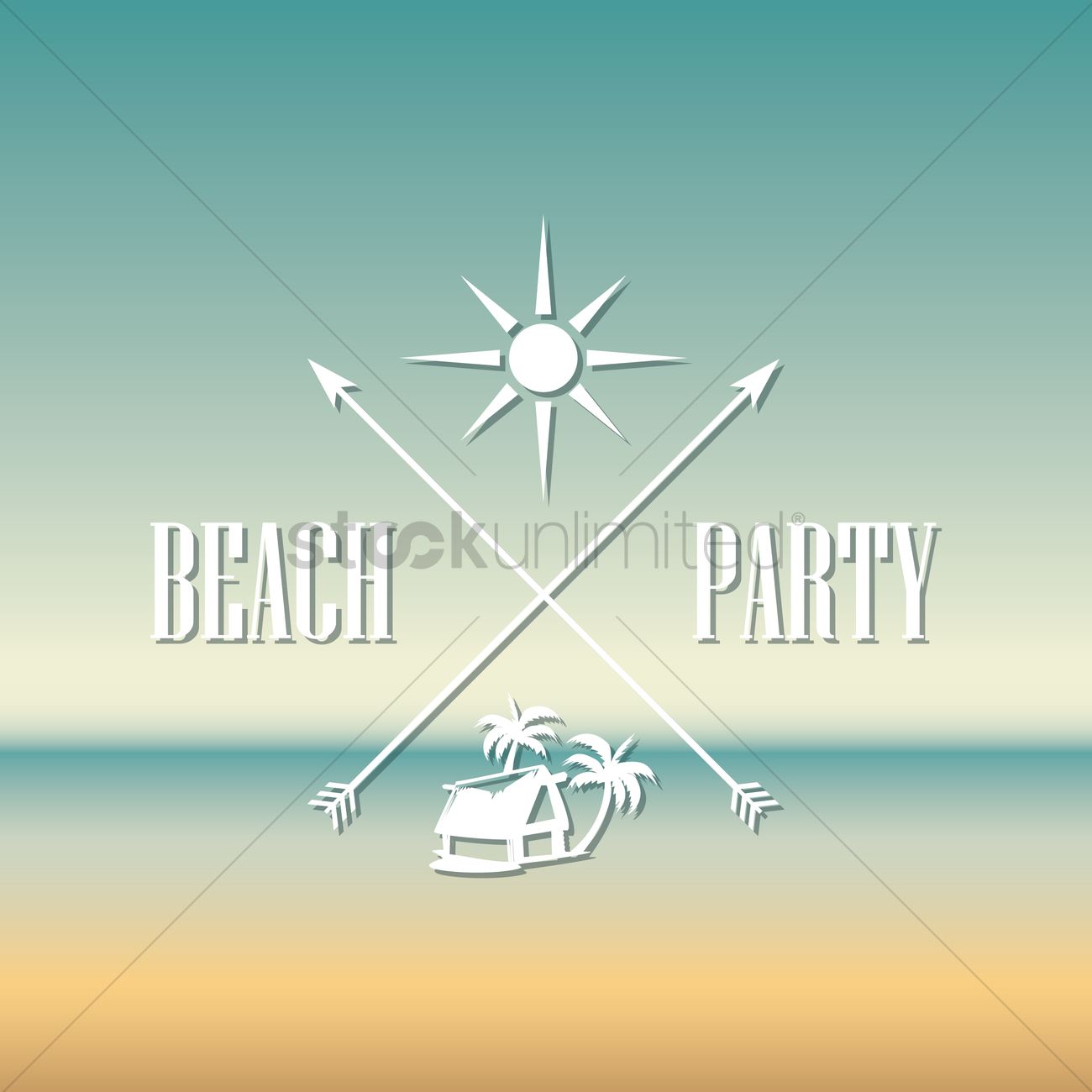 Beach Party Wallpaper Vector Image Stockunlimited