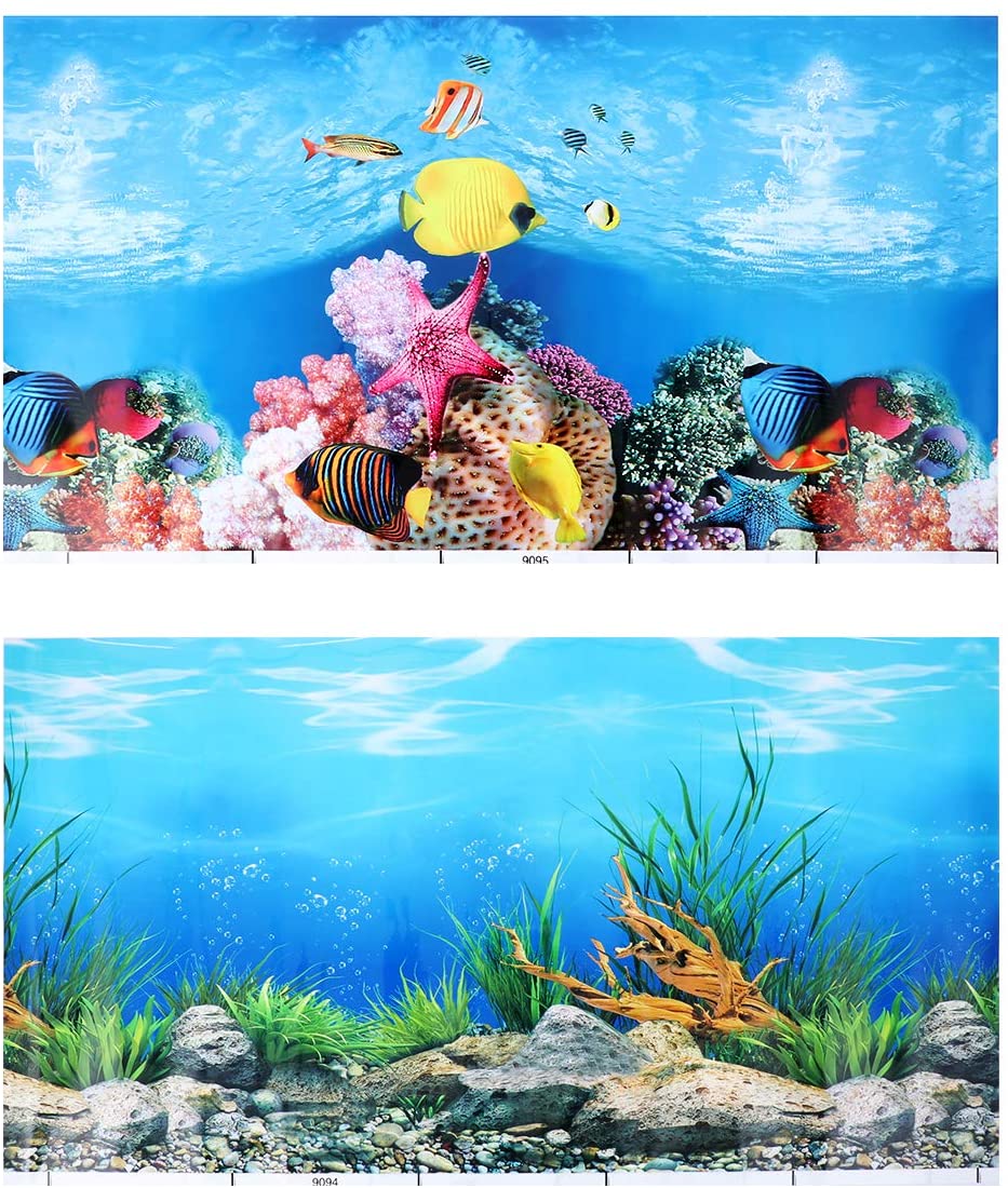Amazon Popetpop Aquarium Background Sticker 3d Double Sided