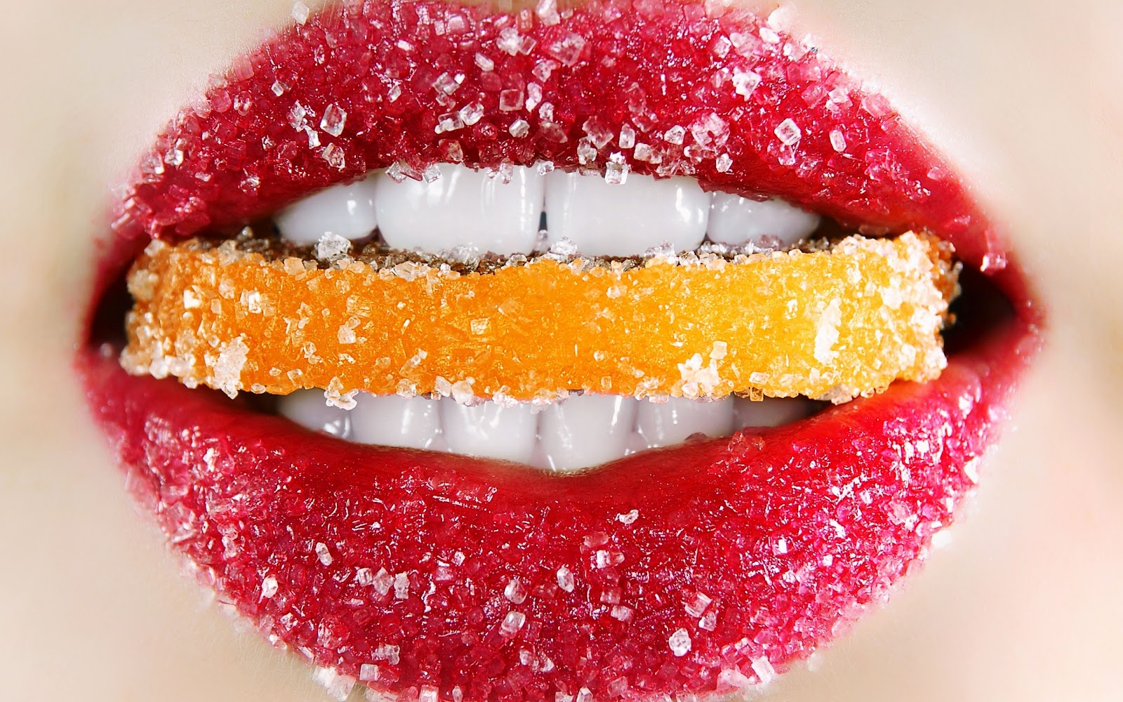 Lips Sugar Fruit Candy Coated HD Wallpaper Sugary