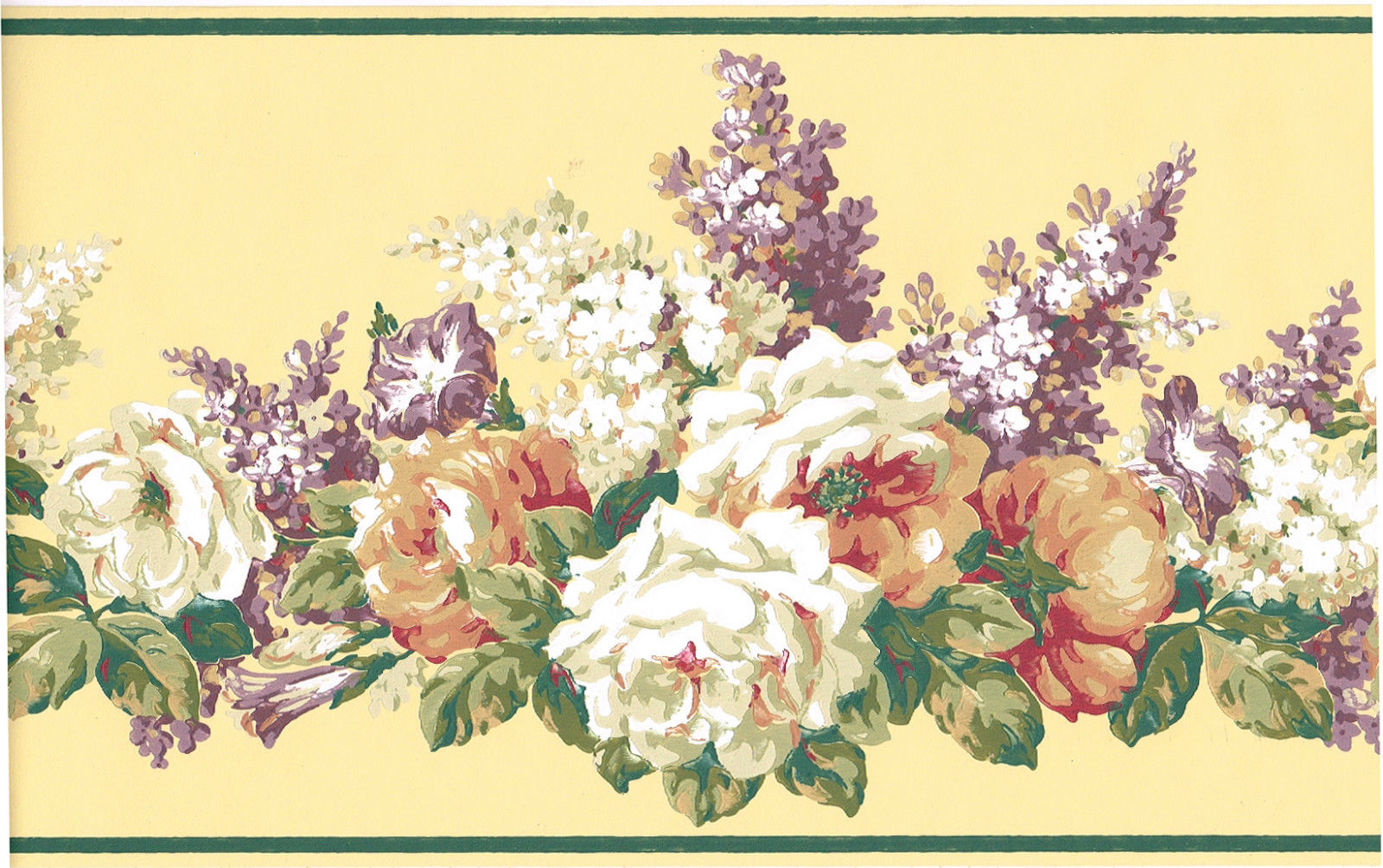  paper border floral wallpaper border pattern eh99816 colors green edge