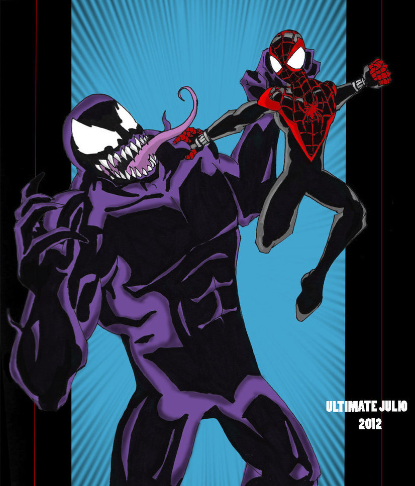  new ultimate spiderman vs new ultimate venom lines by ultimatejulio