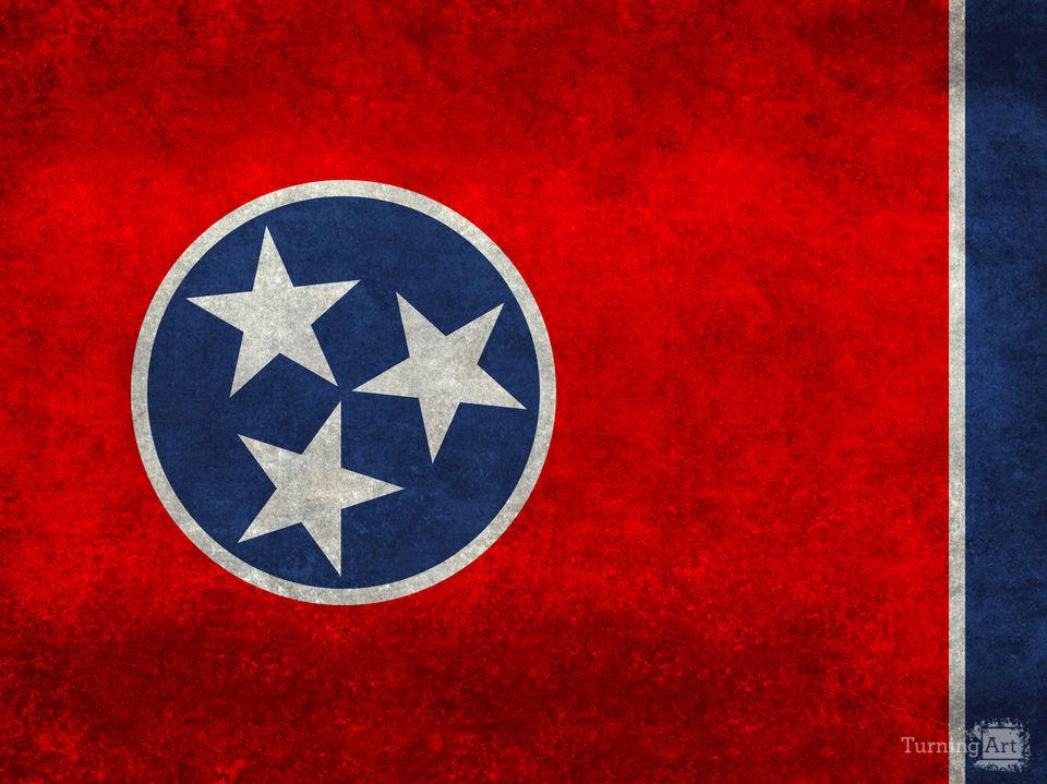 State Flag Of Tennessee Vintage By Bruce Stanfield Turningart