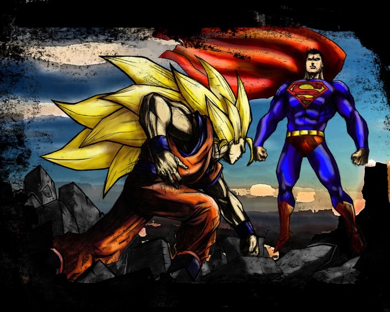 Superman Vs Goku Ss3 Dragon Ball Z Others