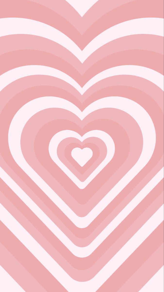 Heart Pink Wallpaper Phone Preppy