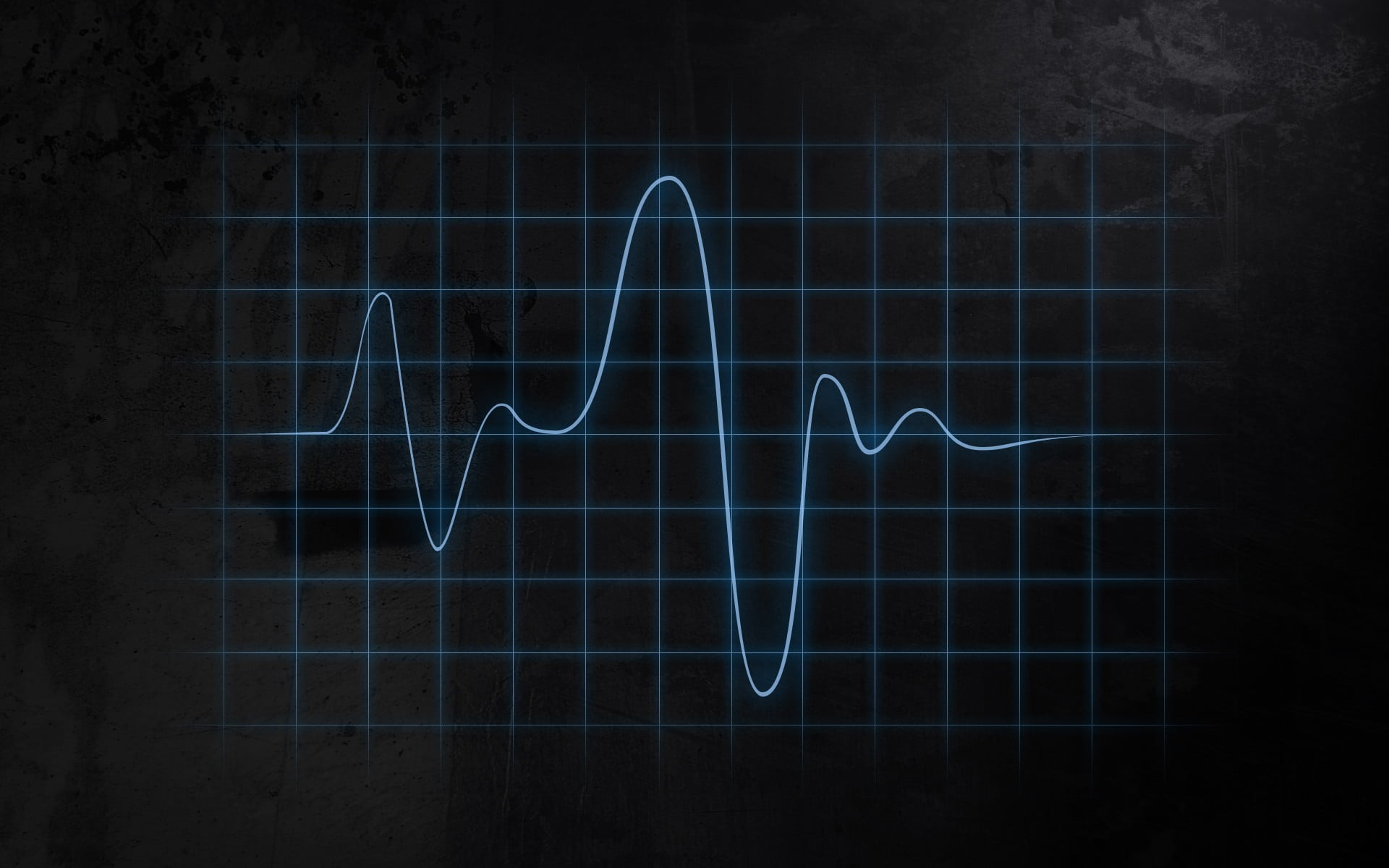 Black And Gray Wavelength Heartbeat HD Wallpaper
