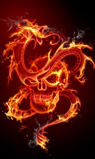 Fire Skull 3D Live Wallpaper