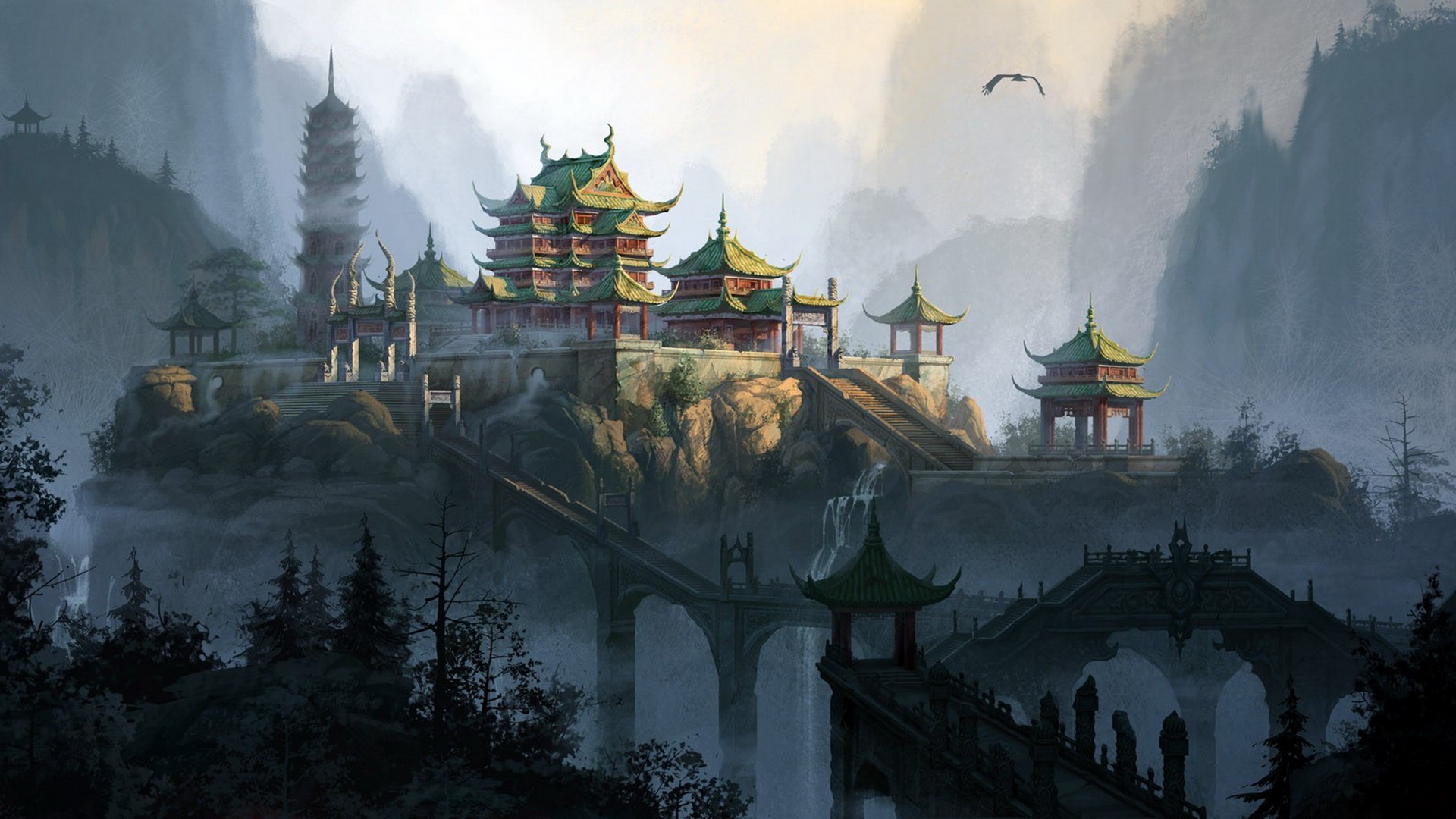Chinese Background Wallpapers WIN10 THEMES 1920x1080