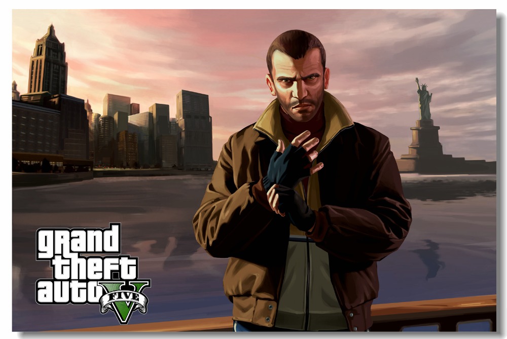 Custom S Wall Prints Gta Game Poster Grand Theft Auto V