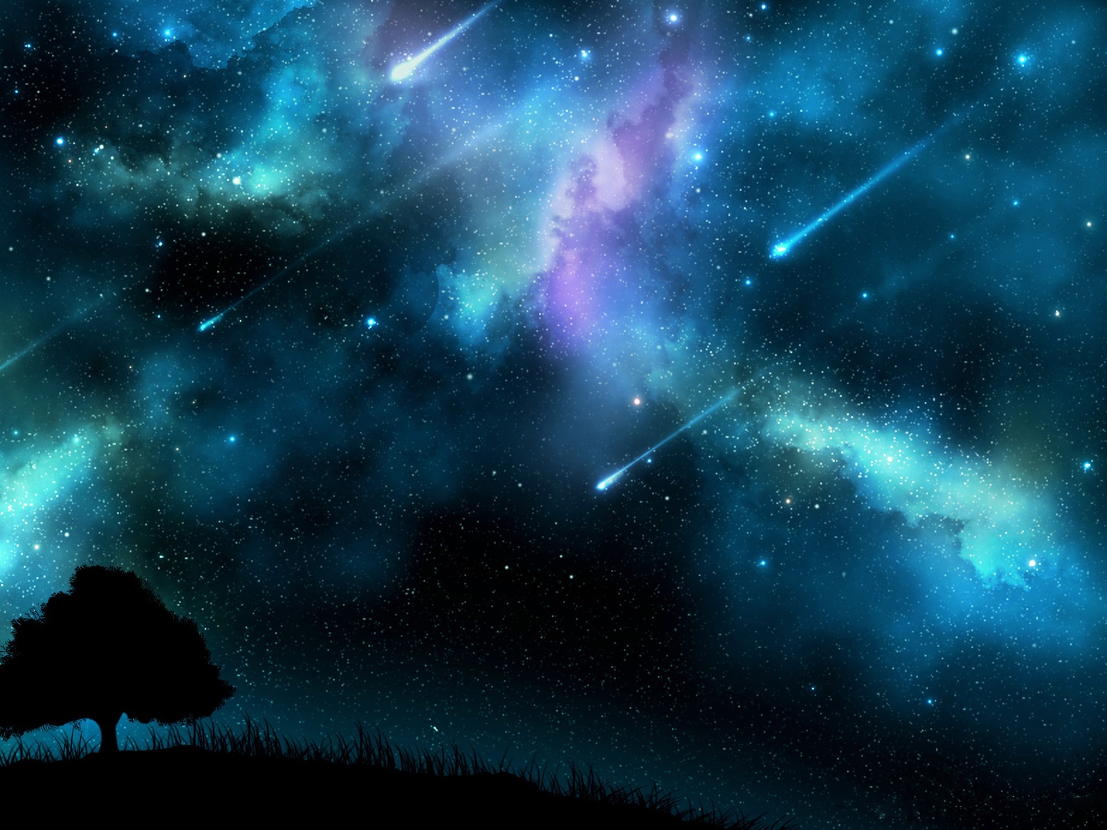Meteor Show HD Wallpaper Background Image