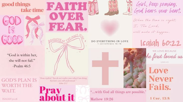Pink Christian Laptop Wallpaper In
