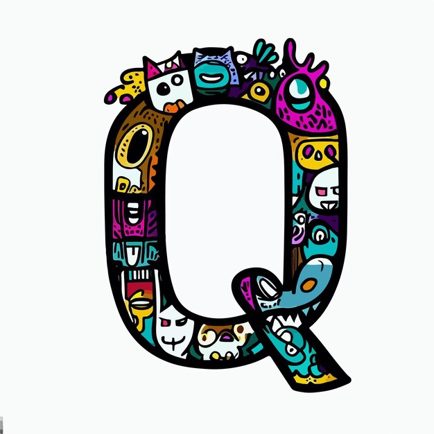 A Letter With Colorful Background That Has Q And The Wallpaper