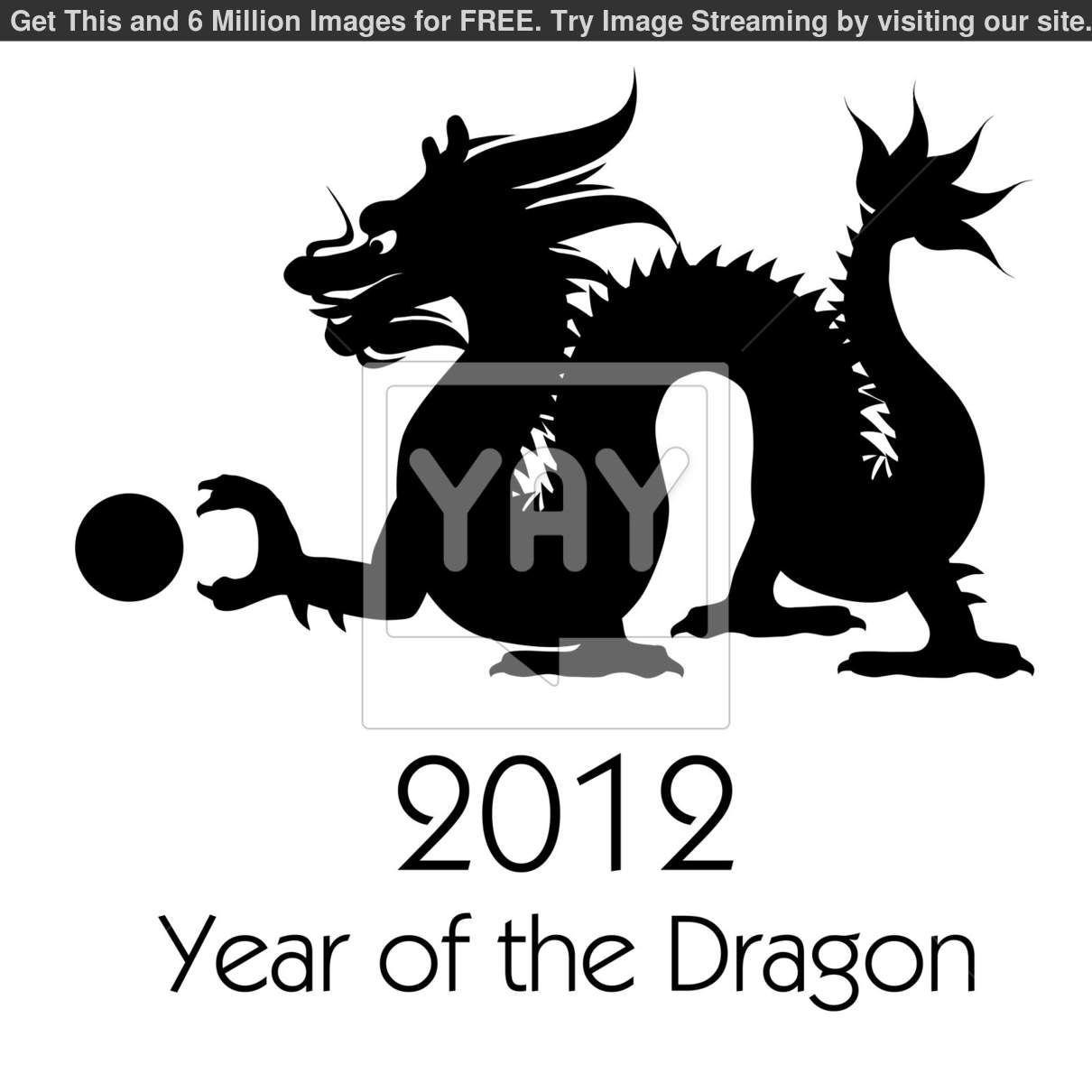Chinese New Year Of The Dragon 2012 Clip Art Stock Photo