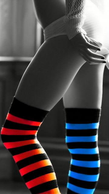 Wallpaper Long Striped Socks For Your