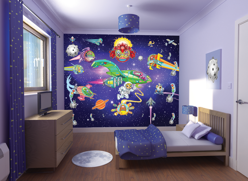 Outer Space Theme Bedroom Decorating Ideas Room