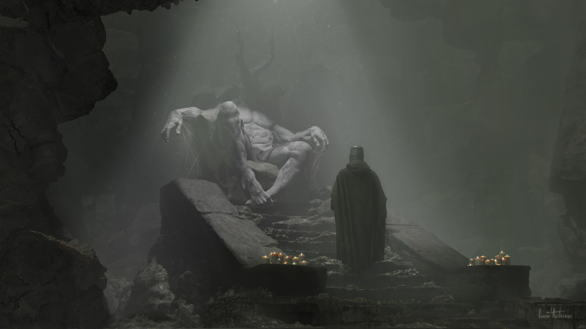 Summoning The Demon God HD Wallpaper Background Image
