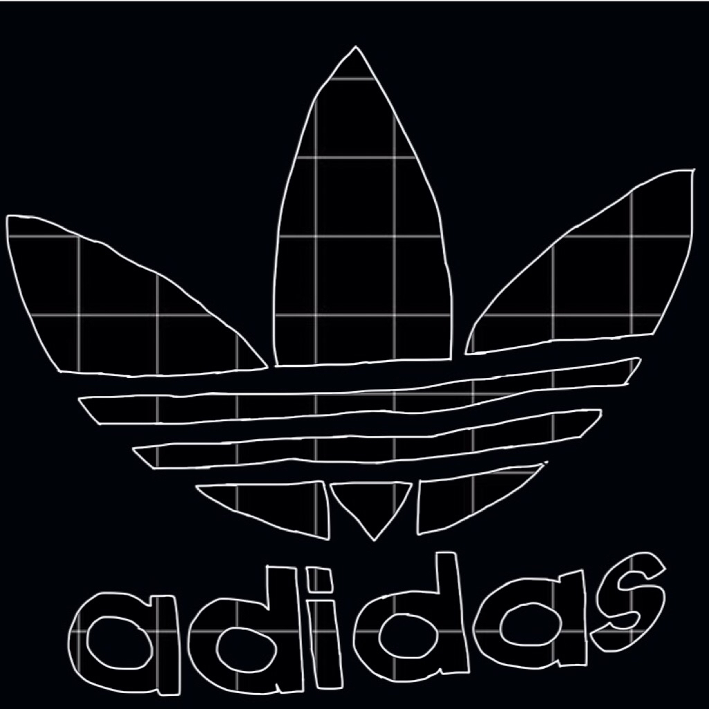 Adidas Aesthetic Black Cute Grid Grunge Wallpaper Image