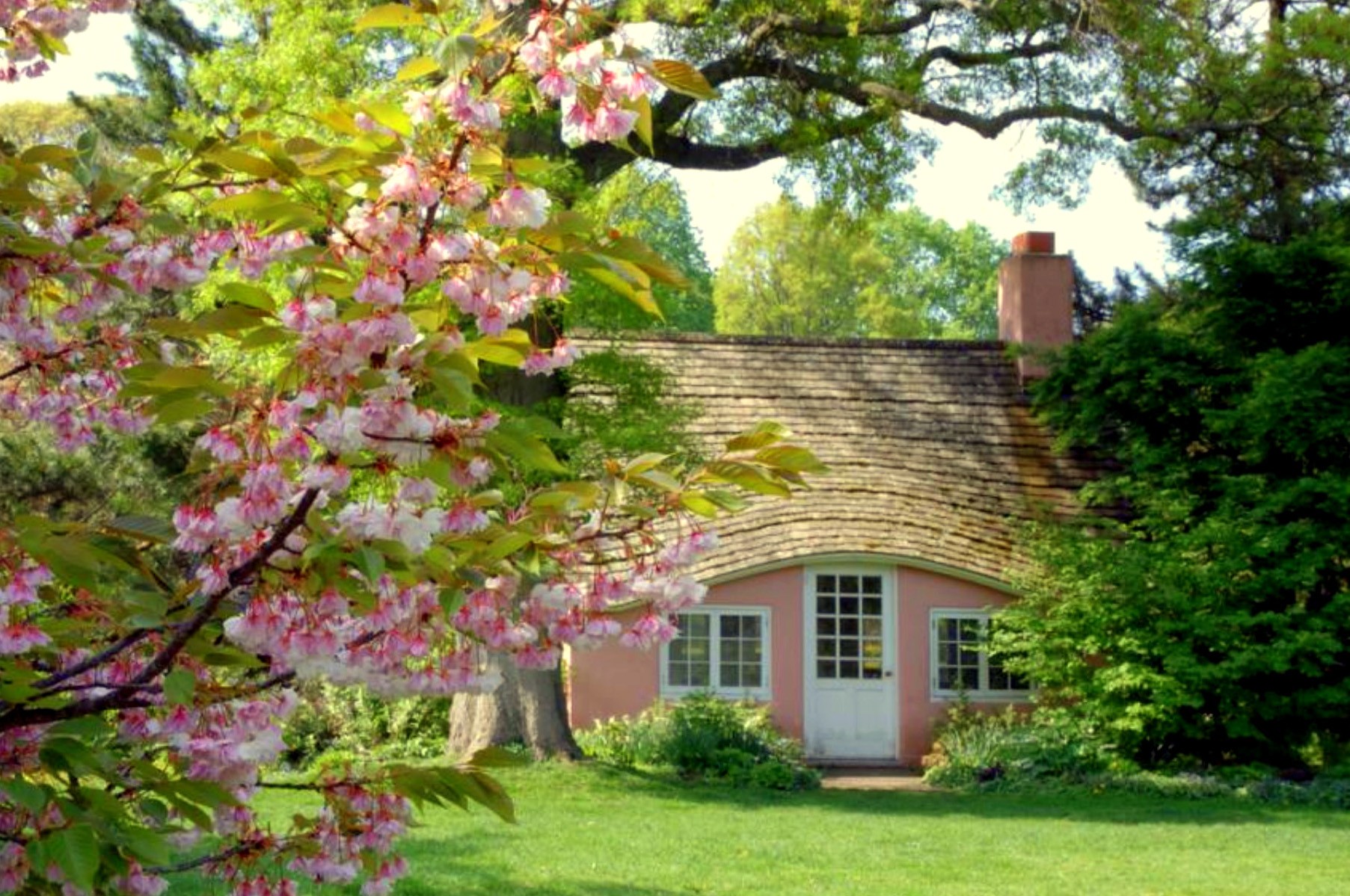 Beautiful Cherry Cottage Wallpaper Widescreen Full HD